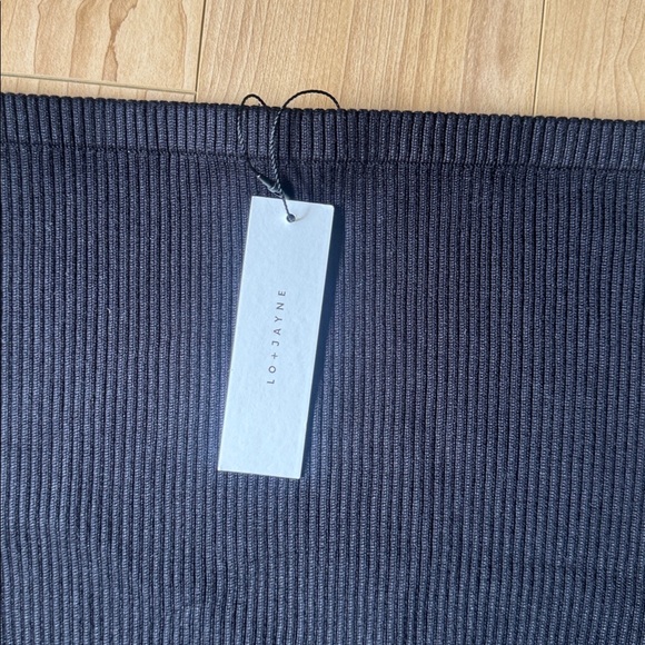 THE LUXE KNIT MIDI SKIRT / ONYX - Picture 3 of 5